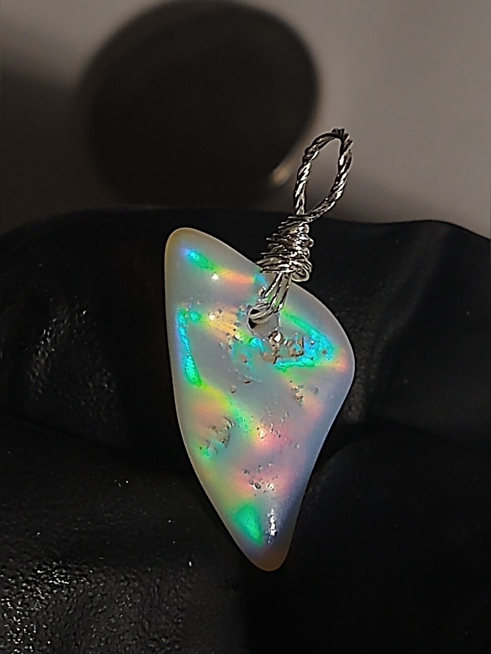 Super Colorful Natural Opal Pendant With Sterling Silver